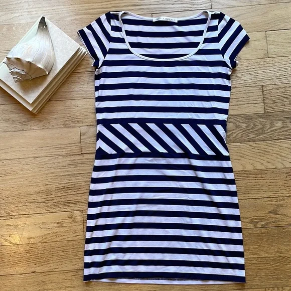 Susana Monaco dress navy white stripes size small - Picture 1 of 7